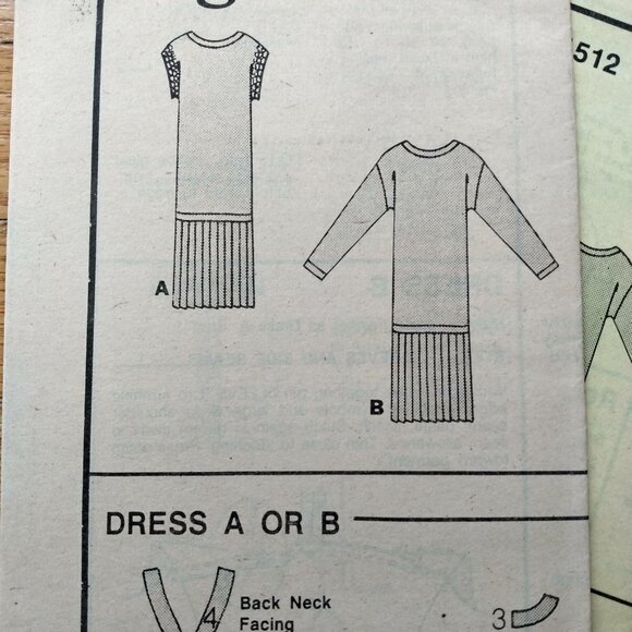 Vintage Vogue Flapper Dress Sewing Pattern Size 8 Kasper 1512 UNCUT - Picture 12 of 13